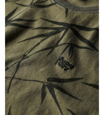 Superdry T-shirt med vintage-grnt verfrgat tryck