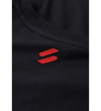 Superdry T-shirt grafica nera Sport Luxe