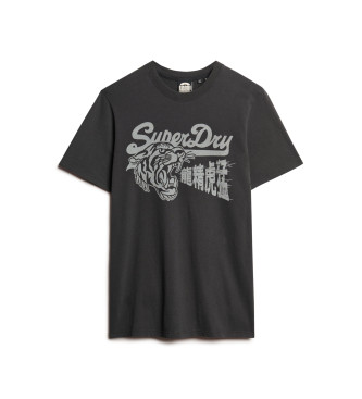 Superdry Camiseta Stay Lucky negro
