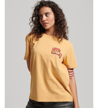 Superdry Senf 70er Jahre Klassisches Logo-T-Shirt