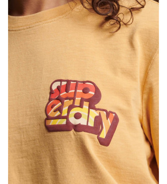 Superdry Senf 70er Jahre Klassisches Logo-T-Shirt