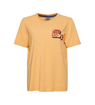 Superdry Senf 70er Jahre Klassisches Logo-T-Shirt