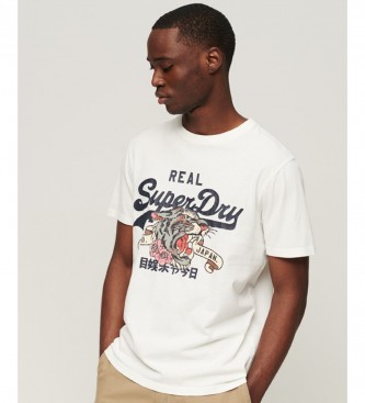 Superdry T-Shirt Vintage Narrative Logo branca - Esdemarca Loja