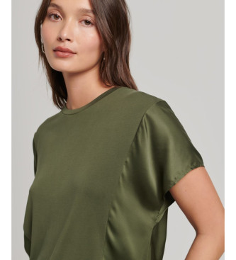 Superdry T-shirt in tessuto misto Green Studios