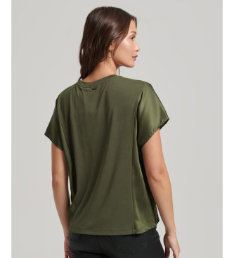 Superdry T-shirt in tessuto misto Green Studios