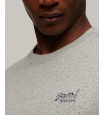 Superdry T-Shirt en coton biologique avec logo Essential grey