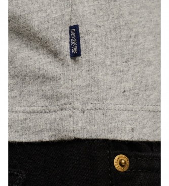 Superdry T-Shirt de algodo orgnico com logtipo Essential cinzento