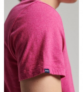 Superdry T-shirt i ekologisk bomull med lila Essential-logga