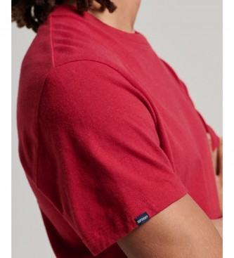 Superdry T-shirt de algodo orgnico com logtipo Essential vermelho