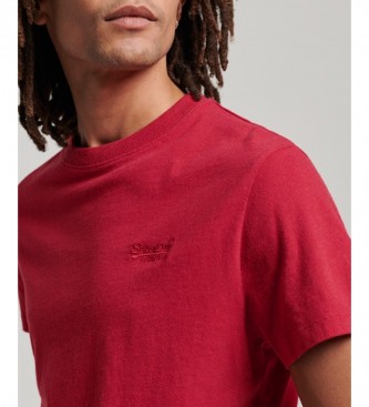 Superdry T-shirt en coton biologique avec logo Rouge essentiel