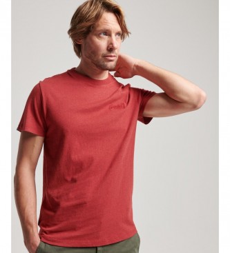 Superdry T-shirt in cotone organico con logo Essential rosso