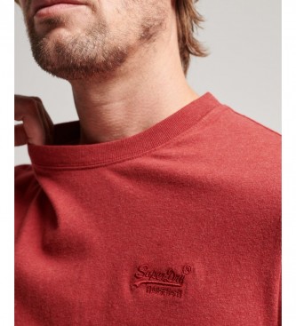 Superdry T-shirt in cotone organico con logo Essential rosso
