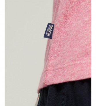 Superdry T-shirt de algodo orgnico com logtipo Essential rosa