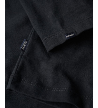 Superdry T-shirt en coton biologique avec logo brodé en bleu marine