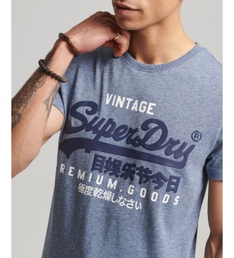 Superdry Camiseta Vintage logo azul
