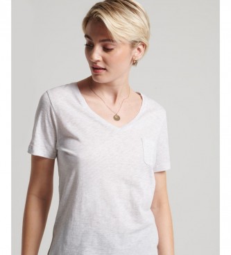 Superdry T-Shirt en coton bio gris clair