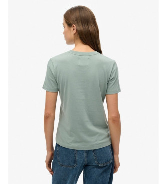 Superdry T-shirt slim avec logo Vintage avec strass bleus