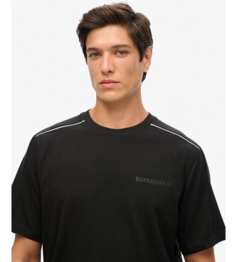 Superdry T-shirt de corte descontrado com logtipo Tech preto