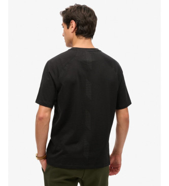 Superdry Camiseta de corte relajado con logotipo Tech negro