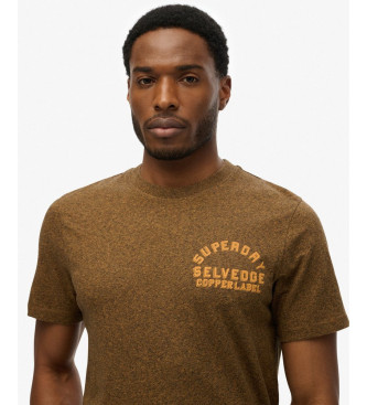 Superdry T-shirt Copper Label brązowy