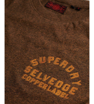 Superdry T-shirt Copper Label brązowy