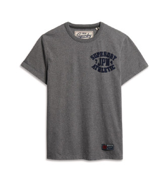 Superdry Vintage Athletic gr kortrmet T-shirt med brystdetalje