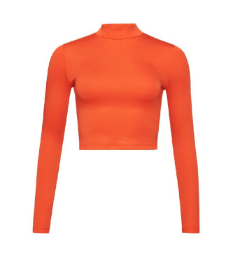 Superdry T-shirt met lange mouwen en open rug oranje