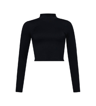 Superdry Long sleeve open back t-shirt black