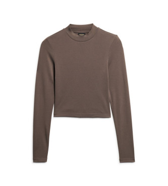 Superdry T-Shirt dos ouvert marron