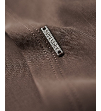 Superdry T-Shirt dos ouvert marron