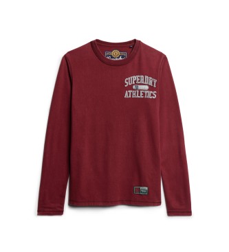 Superdry Vintage Athletic langrmet T-shirt bordeaux