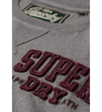 Superdry Vintage Athletic Langarm T-Shirt grau