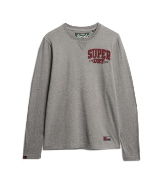 Superdry Vintage Athletic Koszulka z długim rękawem szary