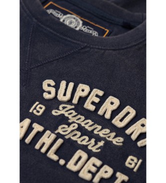 Superdry Vintage Athletic Navy T-Shirt z długim rękawem