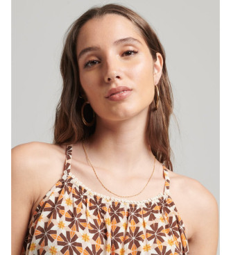 Superdry Brown halterneck halter neck beach tank top