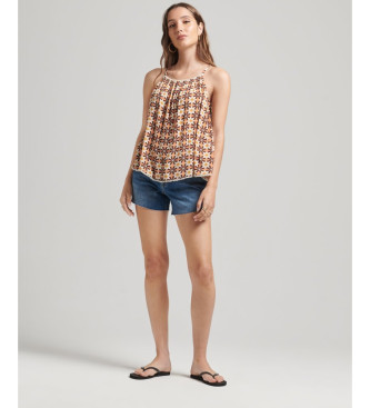 Superdry Brun halterneck strandtank top med halterneck