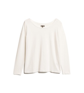 Superdry Long sleeve knitted T-shirt white