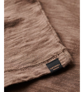 Superdry Brown long sleeve knitted T-shirt