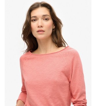 Superdry Franzsisches Frottee-T-Shirt in Rosa