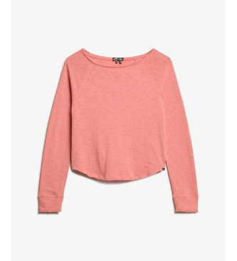 Superdry Pink T-shirt i fransk frott