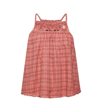 Superdry Vintage pinkes Tank-Top mit Neckholder-Ausschnitt