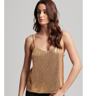 Superdry Gold sequinned tank top