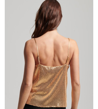 Superdry Gold sequinned tank top