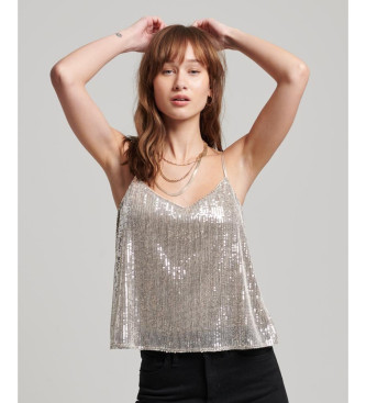 Superdry Tank top with silver sequins