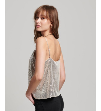 Superdry Tank top with silver sequins