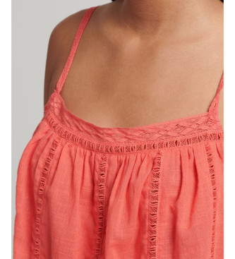 Superdry Ibiza coral tank top