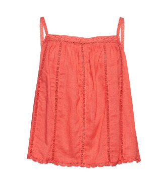 Superdry Ibiza coral tank top