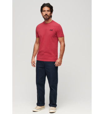 Superdry T-shirt rossa con logo Essential