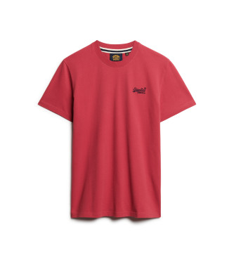 Superdry Majica z logotipom Essential rdeča
