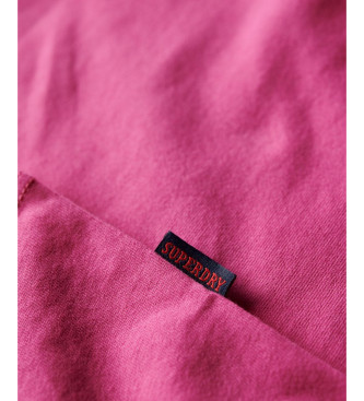 Superdry Koszulka z logo Essential w kolorze różowym